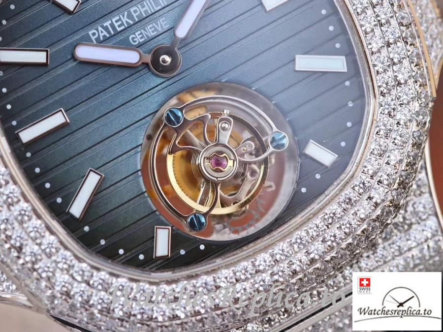 Swiss Patek Philippe Nautilus Jumbo Replica 5711 001 Stick Markers 40MM - WatchesReplica.is