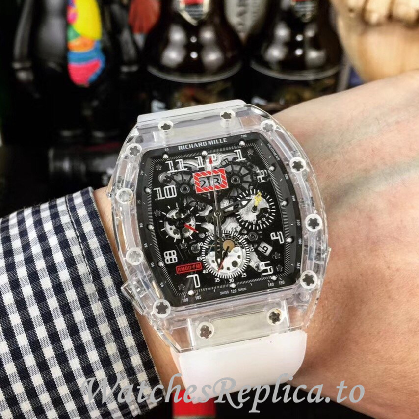 Richard Mille Replica RM011-FM Rubber strap 50MM - WatchesReplica.is