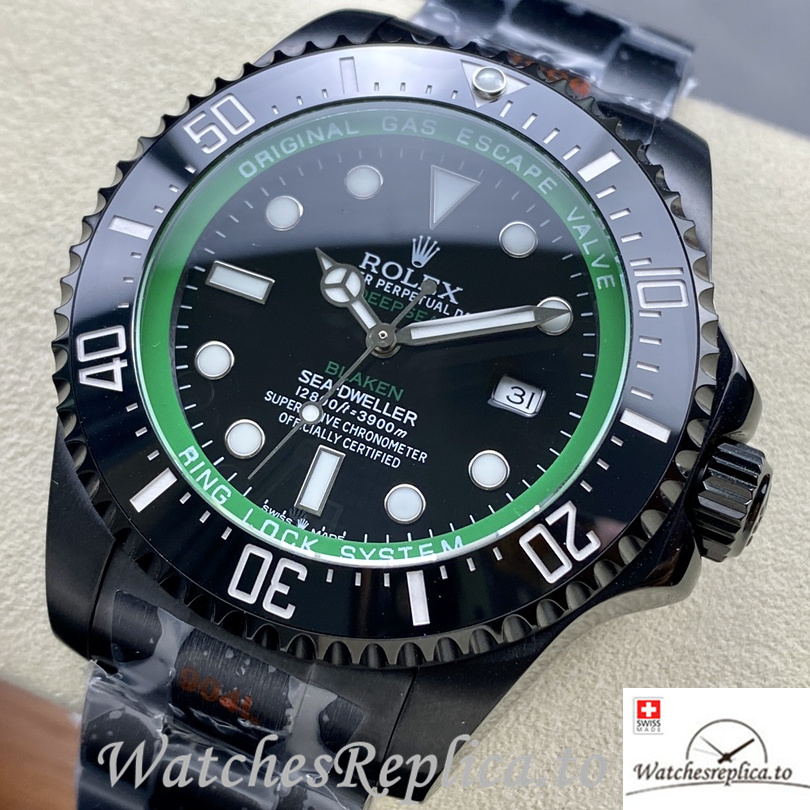 Swiss Rolex Sea Dweller Replica Stainless steel strap 43MM - WatchesReplica.is