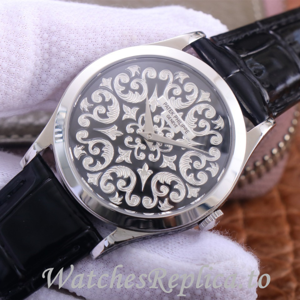 Patek Philippe Replica Calatrava 5088 Leather strap 38.6MM - WatchesReplica.is