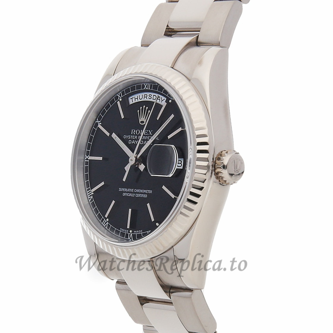 Rolex Replica Day-Date Silver Case 118239 - WatchesReplica.is
