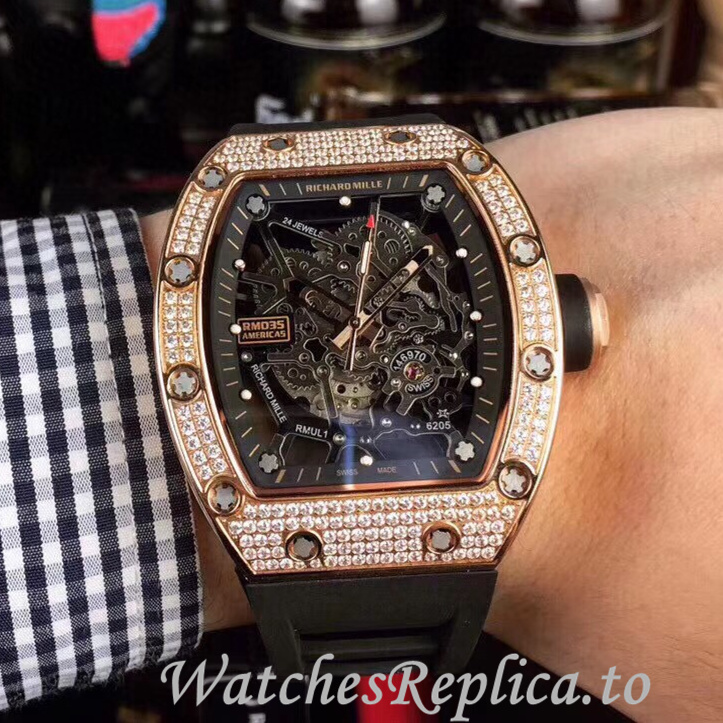 Richard Mille Replica RM035-AMERICA5 Rubber strap 50MM - WatchesReplica.is