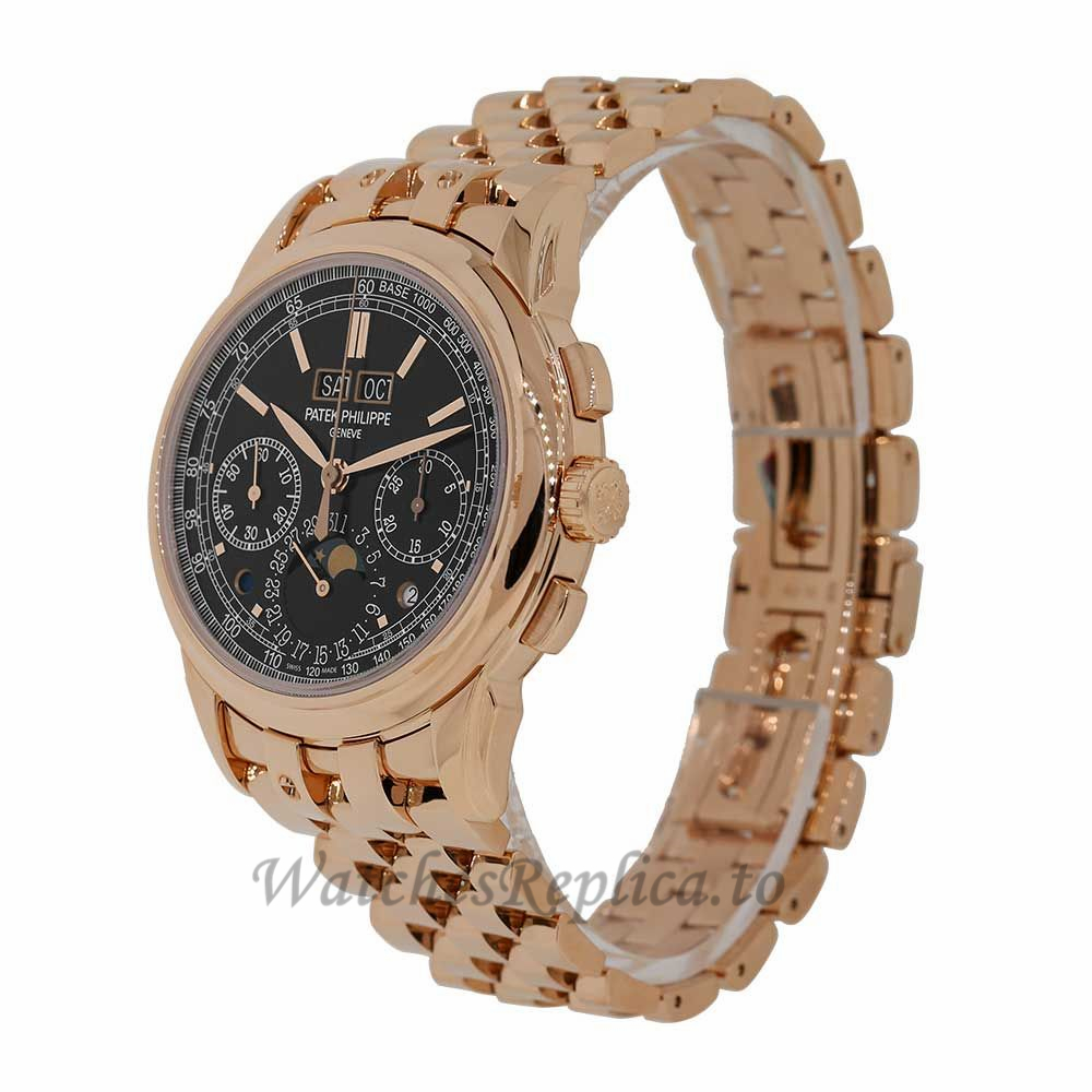 Patek Philippe Replica Grand Complications Rose Gold Chronograph 41MM Watch 527001R001 - WatchesReplica.is