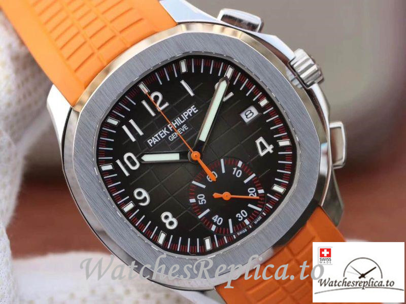 Swiss Patek Philippe Aquanaut Chronograph Replica 5968A Roman Markers 42MM - WatchesReplica.is