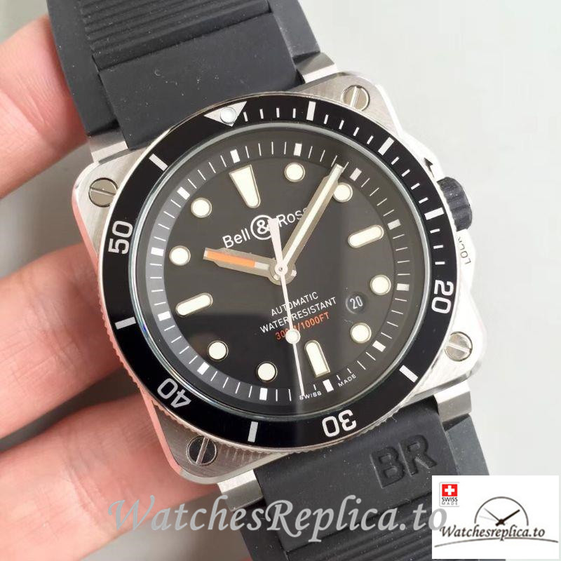 Swiss Bell & Ross Replica BR 03-92 Black Strap 42MM - WatchesReplica.is