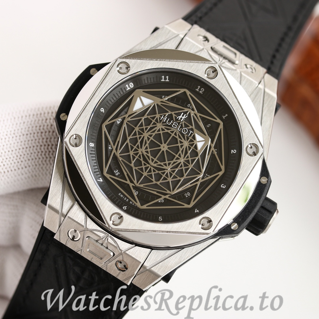 Hublot Replica Big Bang Elemental Material Chronograph v2 Rubber strap 45MM - WatchesReplica.is