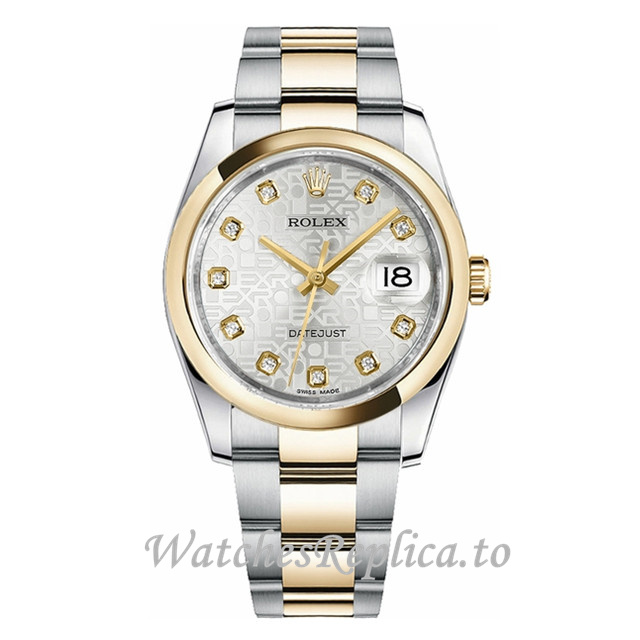 Replica Rolex Datejust 116203-5 36MM Stainless steel strap Mens Watch - WatchesReplica.is