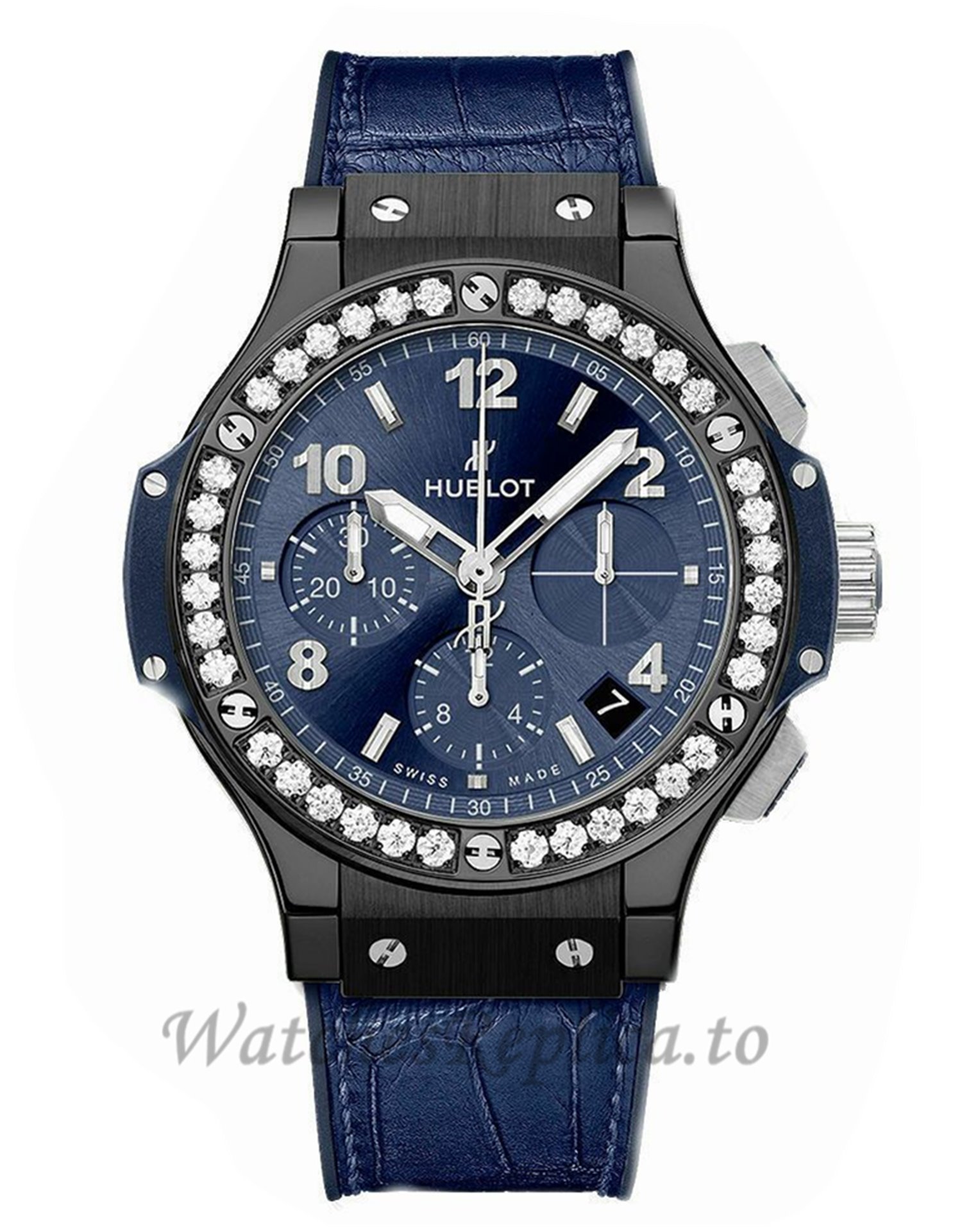 Hublot Replica Big Bang Ceramic Diamond Chronograph 41MM 341.CM.7170.LR.1204 - WatchesReplica.is