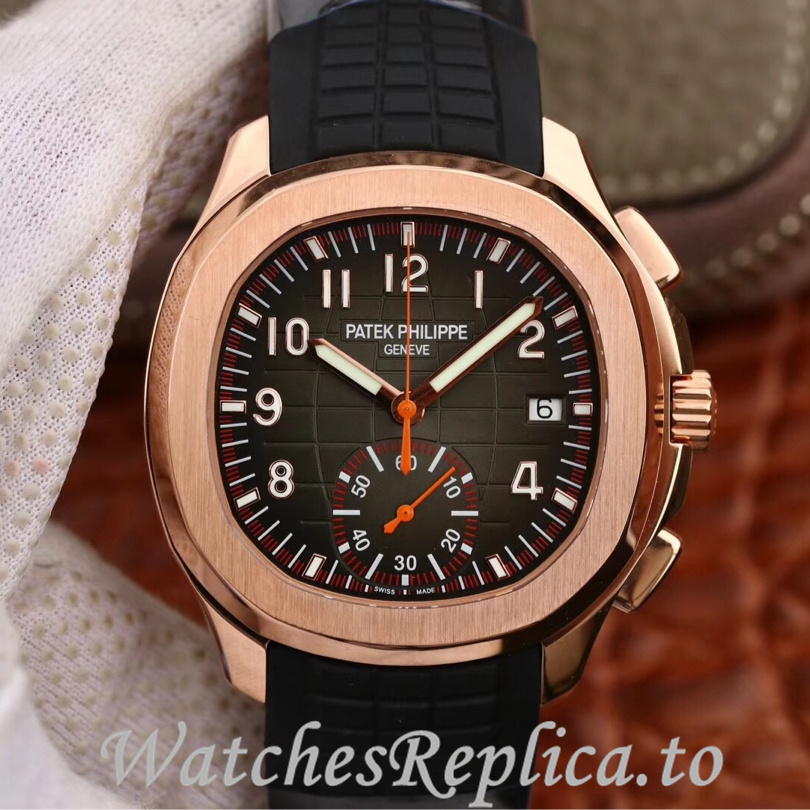 Patek Philippe Replica Aquanaut 5968A-001 Rubber strap 42.2MM - WatchesReplica.is