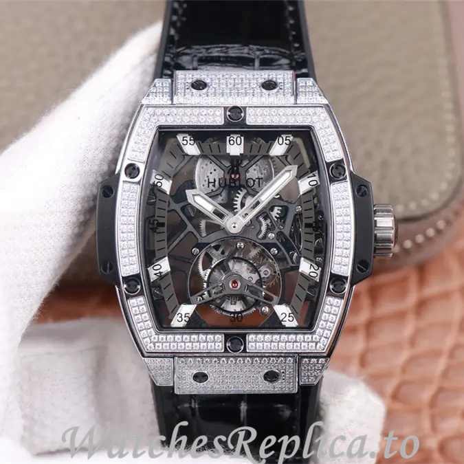 Hublot Replica MASTERPIECE Series Leather strap 45MM - WatchesReplica.is