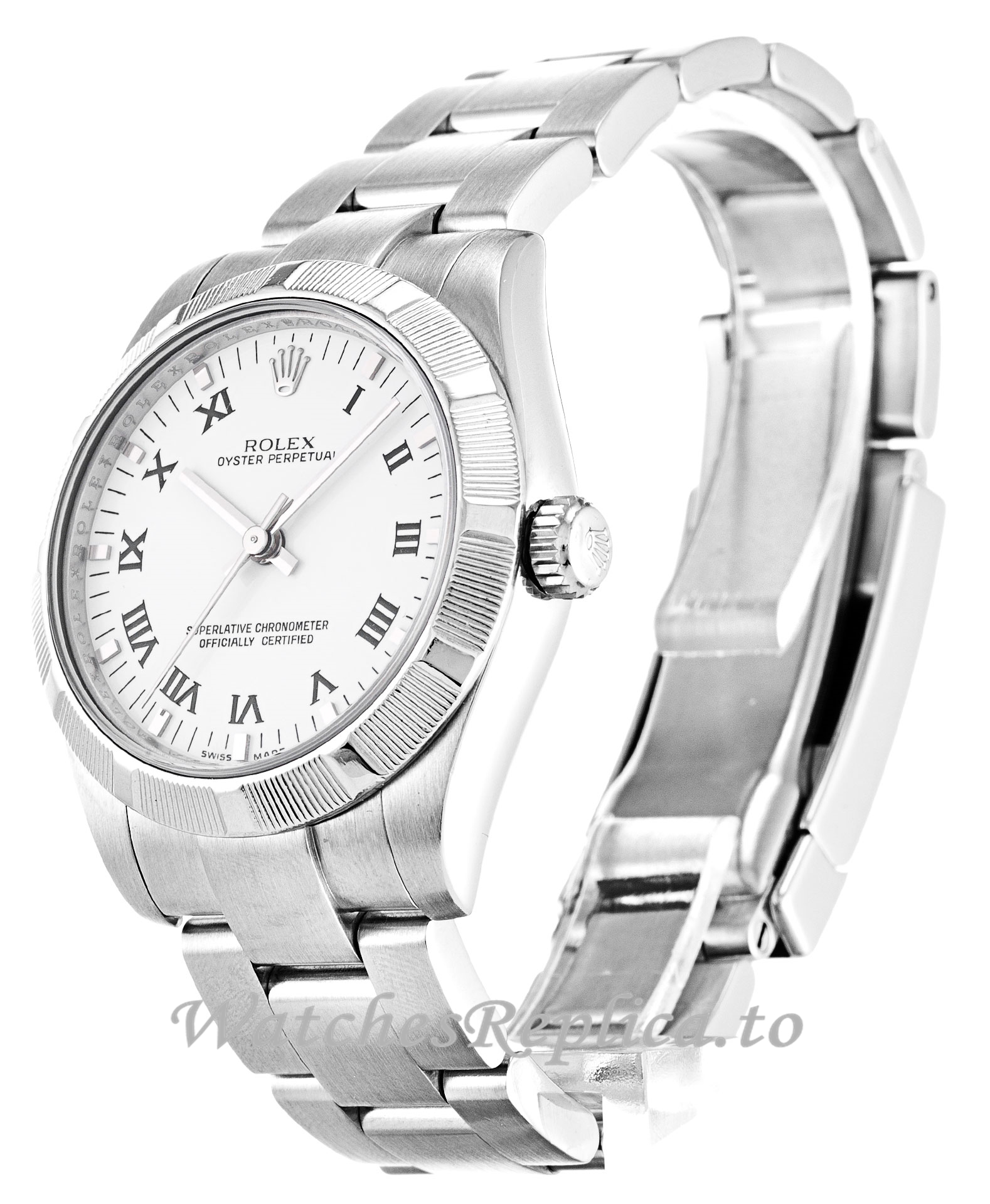 Rolex Lady Oyster Perpetual White Dial 177210-31 MM - WatchesReplica.is
