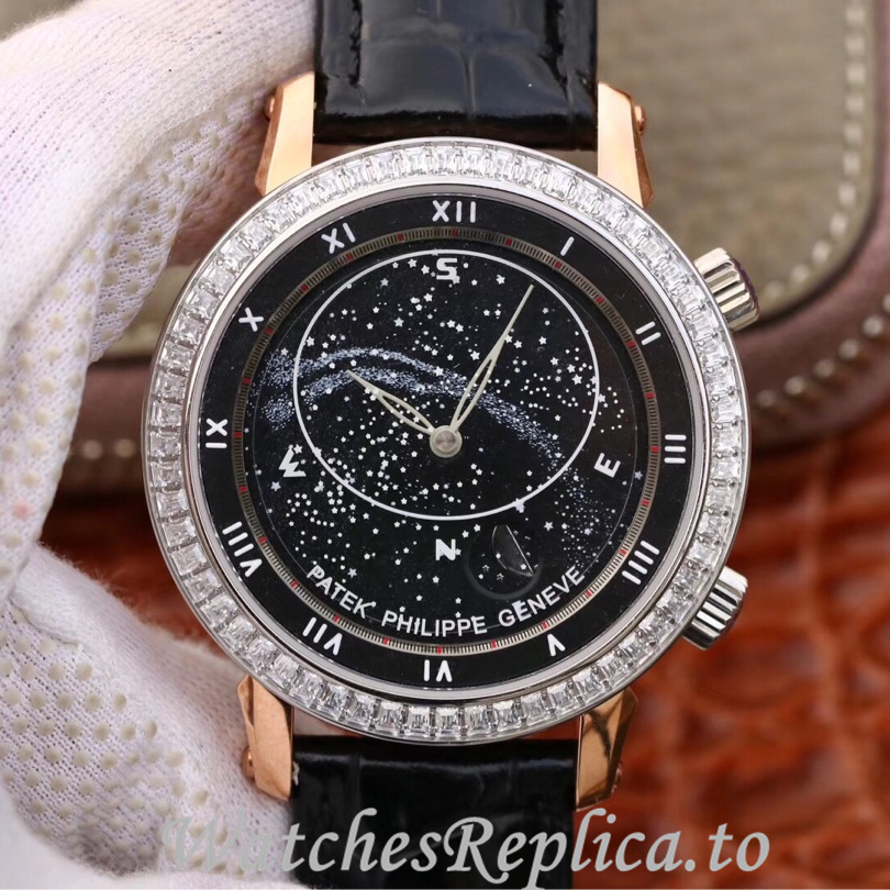 Patek Philippe Replica Complications 5102 Leather strap 43MM - WatchesReplica.is