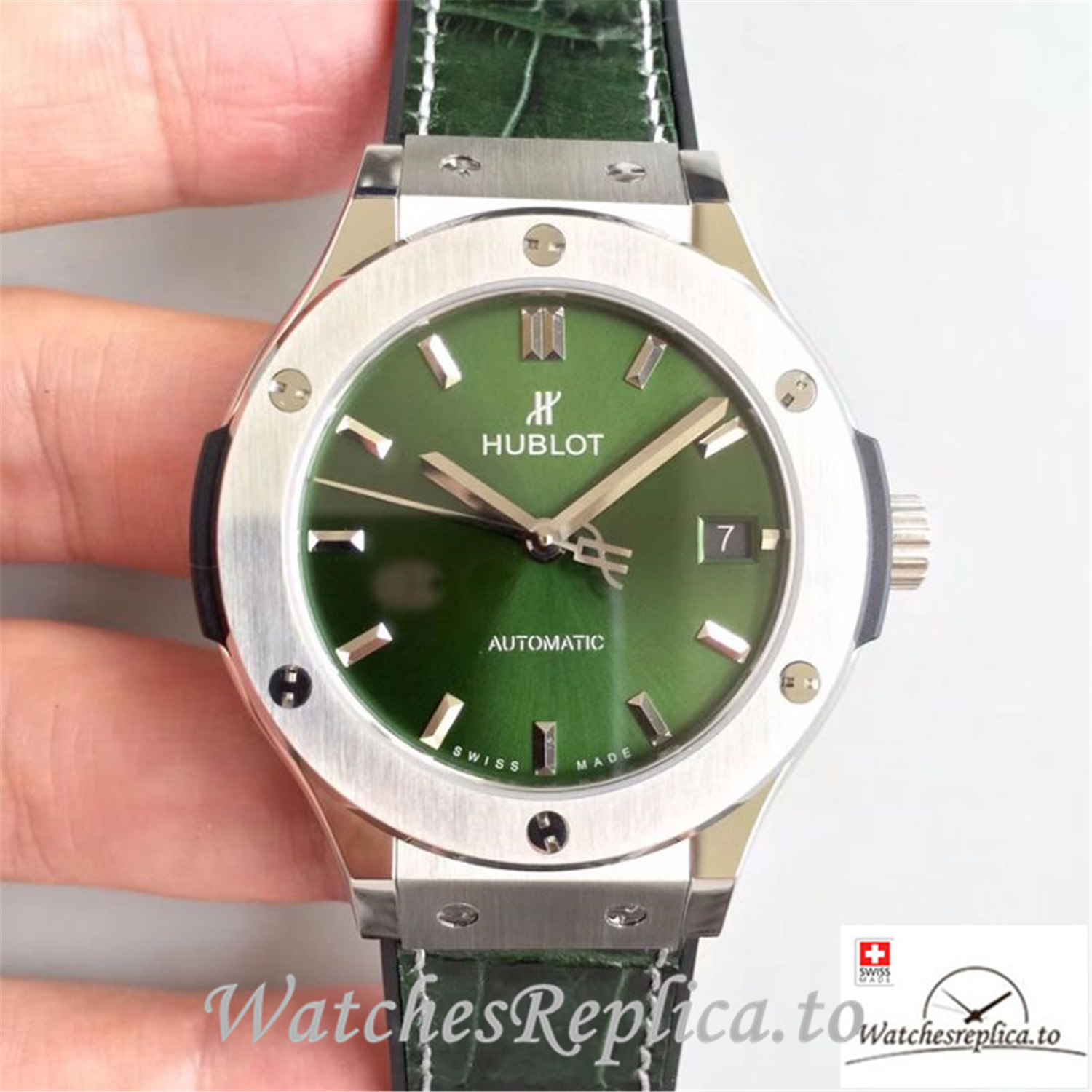 Swiss Hublot Classic Fusion Replica 511.NX.8970.LR Green Strap 38MM - WatchesReplica.is