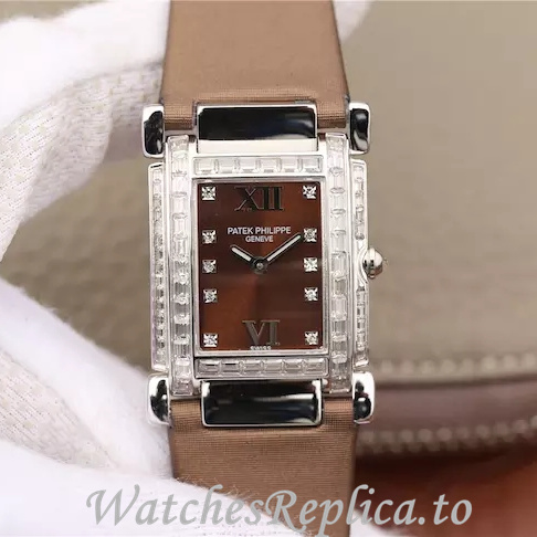 Patek Philippe Replica Twenty-4 Leather strap 30MM - WatchesReplica.is