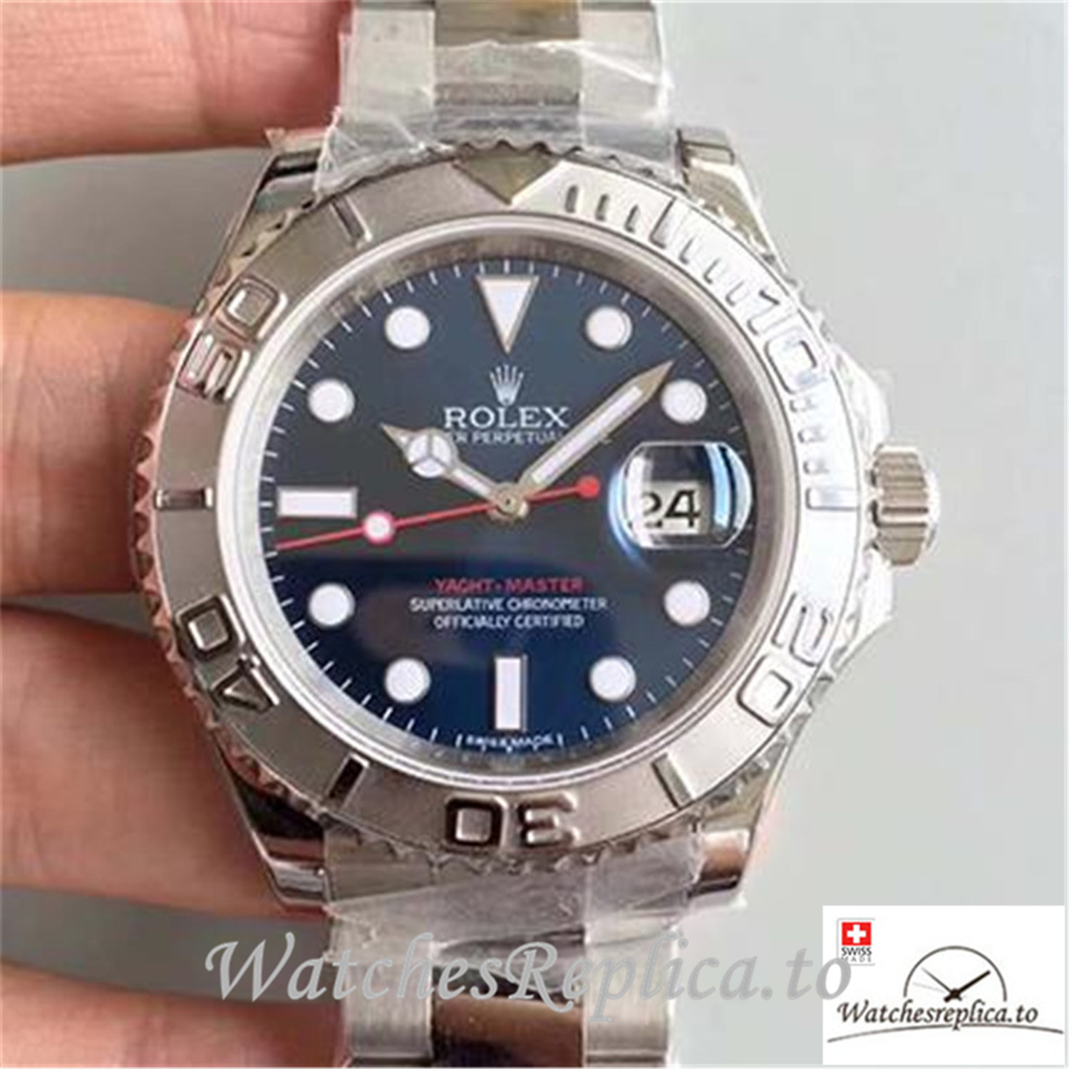 Swiss Rolex Yacht Master Replica 116622 001 Silver Strap 40MM - WatchesReplica.is