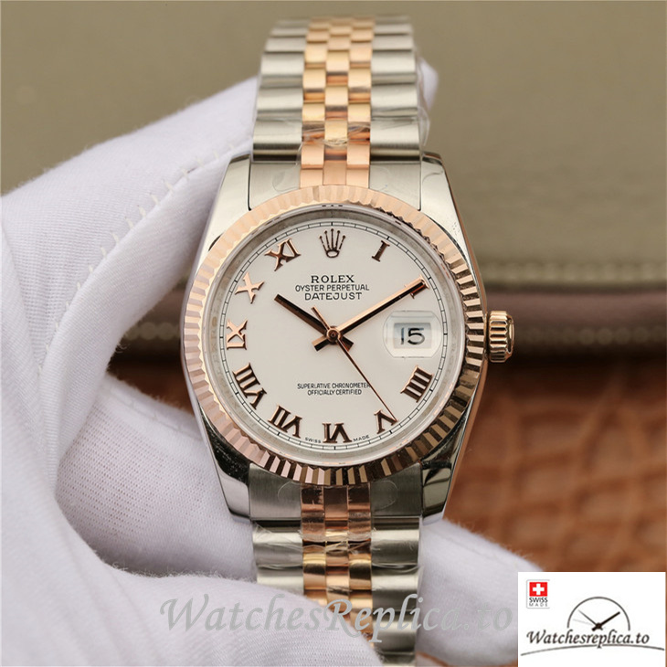 Swiss Rolex Datejust Replica 116231-0084 Stainless steel strap 36MM - WatchesReplica.is