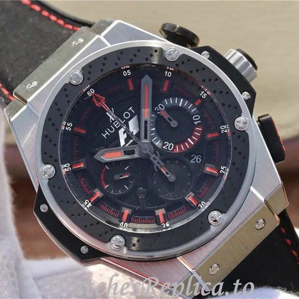 Hublot Replica King Power F1 Leather strap 48MM - WatchesReplica.is
