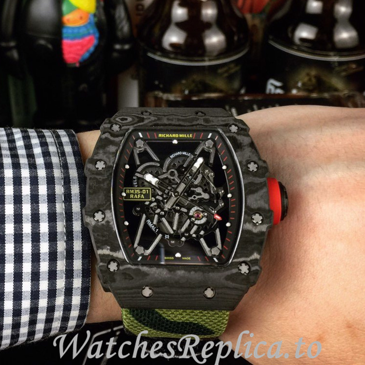 Richard Mille Replica RM35-01 Canvas strap 50MM - WatchesReplica.is