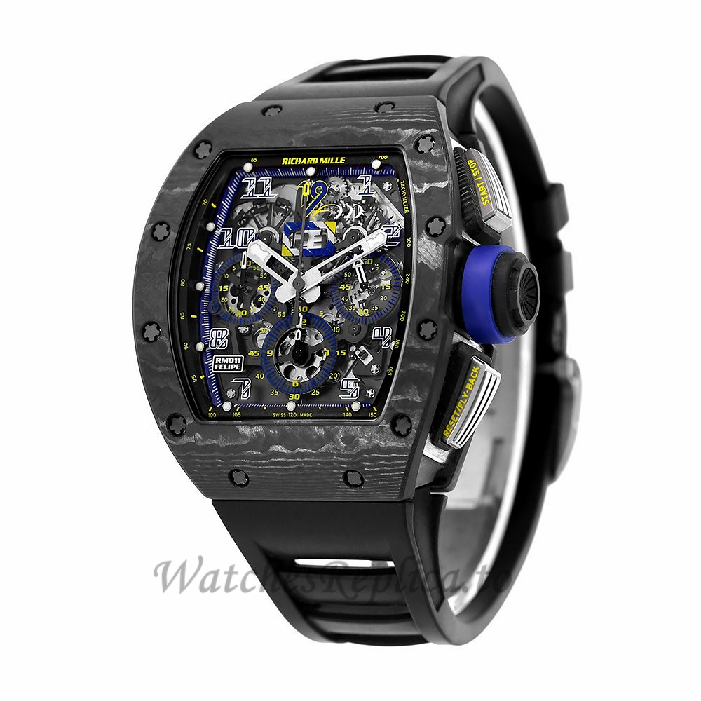 Richard Mille Replica Felipe Massa 10th Anniversary Titanium 50MM Watch M01107024 - WatchesReplica.is