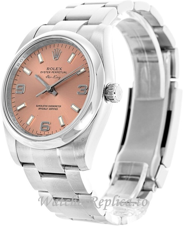 Replica Rolex Air King 114200-9 34MM Stainless steel strap Mens Watch - WatchesReplica.is