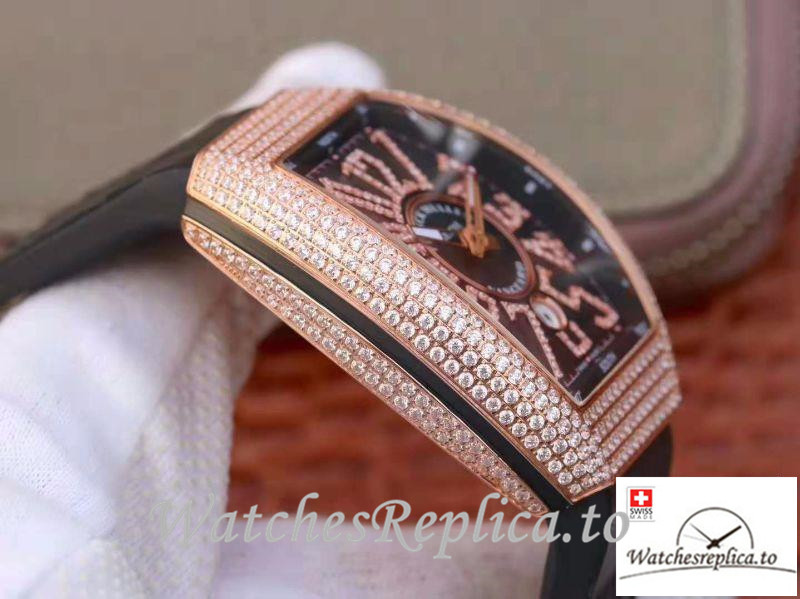 Swiss Franck Muller Vanguard Replica V45.SC.DT.D.NBR.CD.5N.NR Black Strap 44 MM × 54 MM - WatchesReplica.is