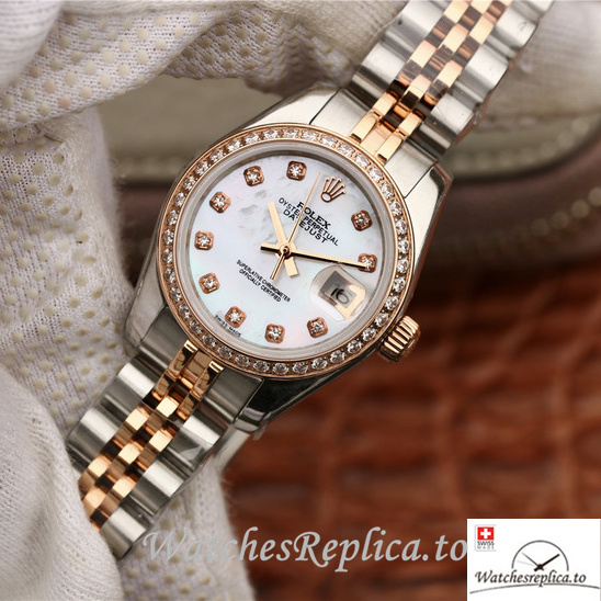 Swiss Rolex Datejust 279381RBR-0013 Stainless steel strap 28MM - WatchesReplica.is