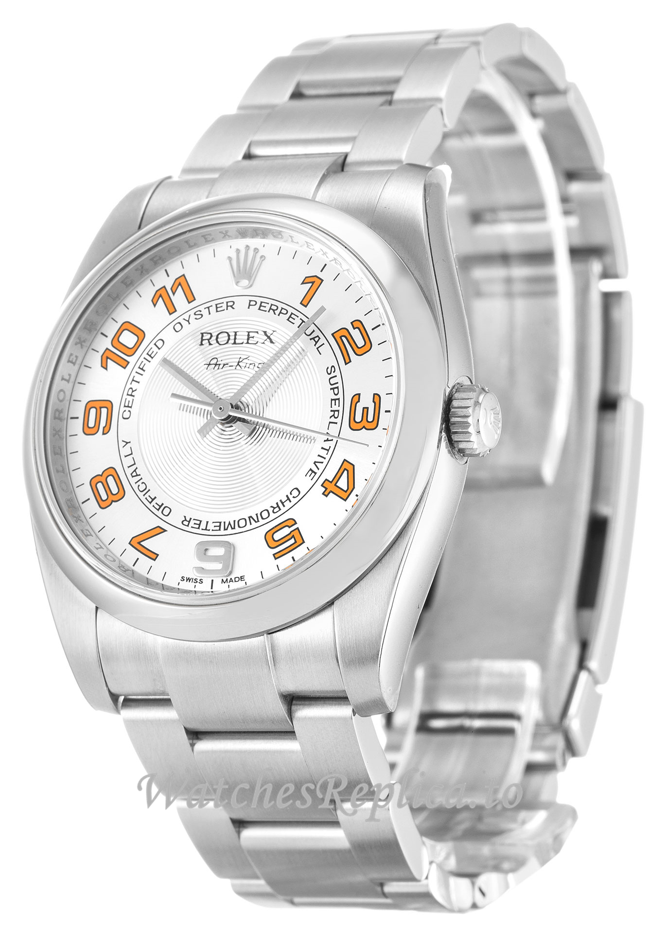 Rolex Air-King Silver Dial 114200-36 MM - WatchesReplica.is