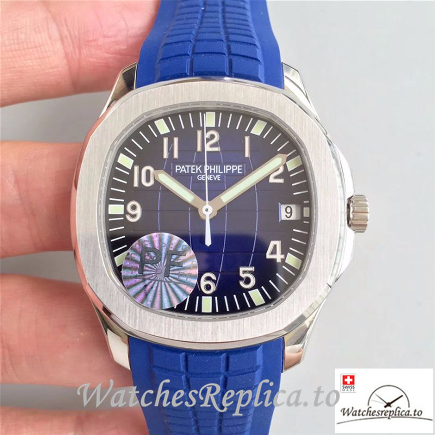Swiss Patek Philippe Aquanaut Replica 5168G-001 001 Blue Strap 40.5MM - WatchesReplica.is