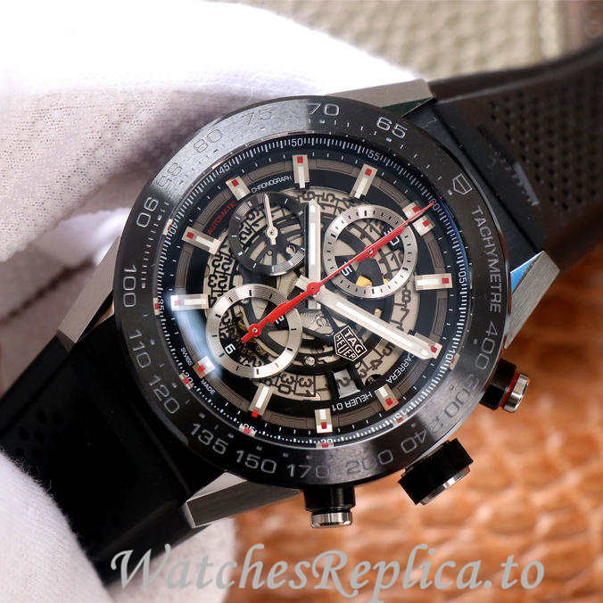 Tag Heuer Replica Carrera Rubber strap 45MM - WatchesReplica.is