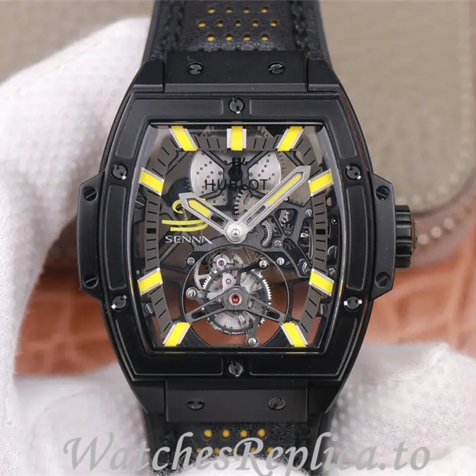 Hublot Replica MASTERPIECE Series Leather strap 45MM - WatchesReplica.is