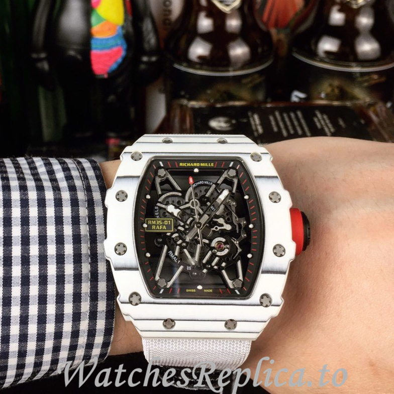 Richard Mille Replica RM35-01 Canvas strap 50MM - WatchesReplica.is