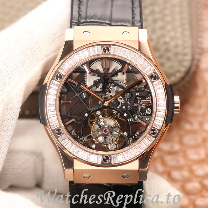 Hublot Replica Classic Fusion Series Leather strap 45MM - WatchesReplica.is