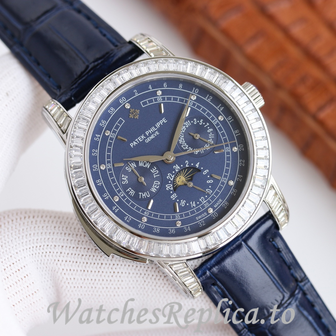 Patek Philippe Replica Complications 5073P Leather strap 42MM - WatchesReplica.is