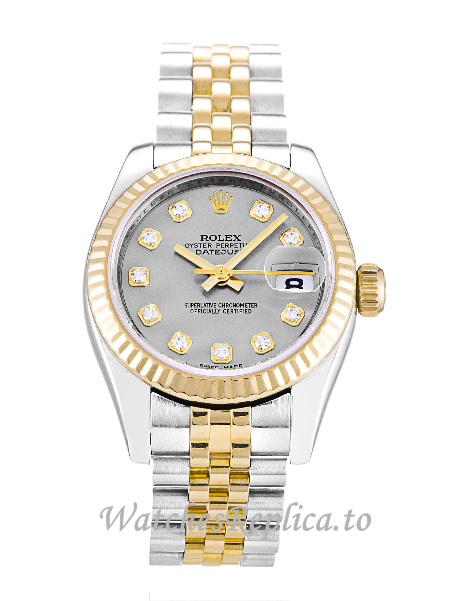 Rolex Datejust Lady Silver Diamond Dial 179173 - WatchesReplica.is