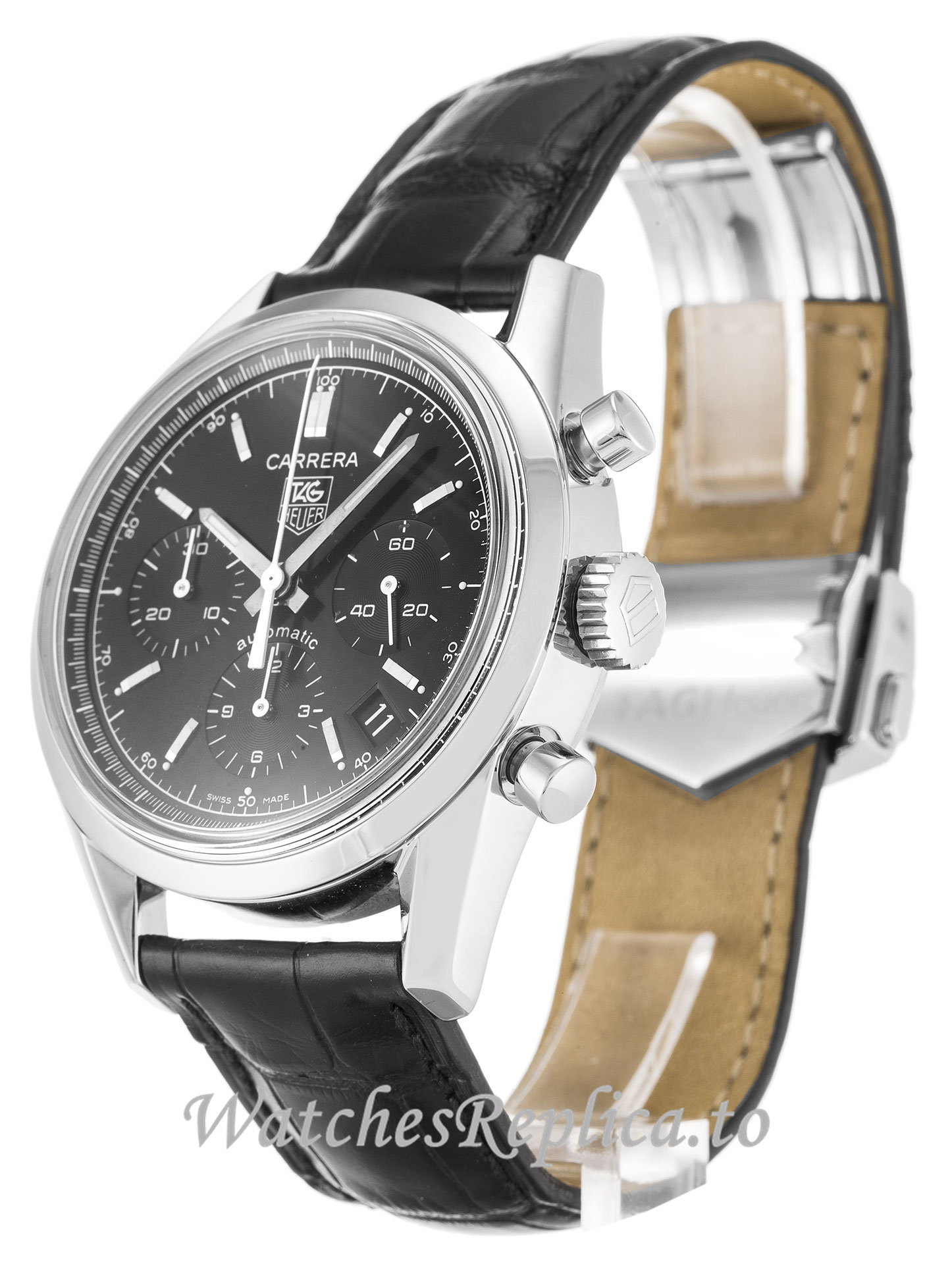 Tag Heuer Carrera Black Dial CV2111.FC6180 42MM - WatchesReplica.is