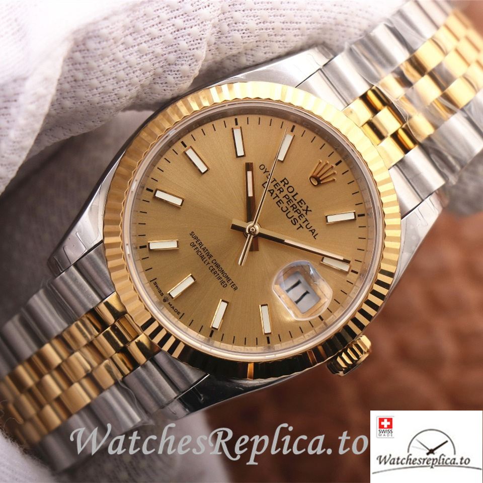 Swiss Rolex Datejust Replica 126233 Stainless steel strap 36MM - WatchesReplica.is