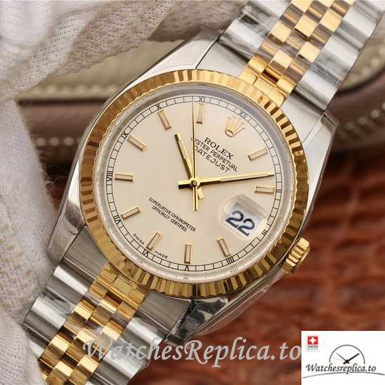 Swiss Rolex Datejust 126233-0019 Stainless steel strap 36MM - WatchesReplica.is