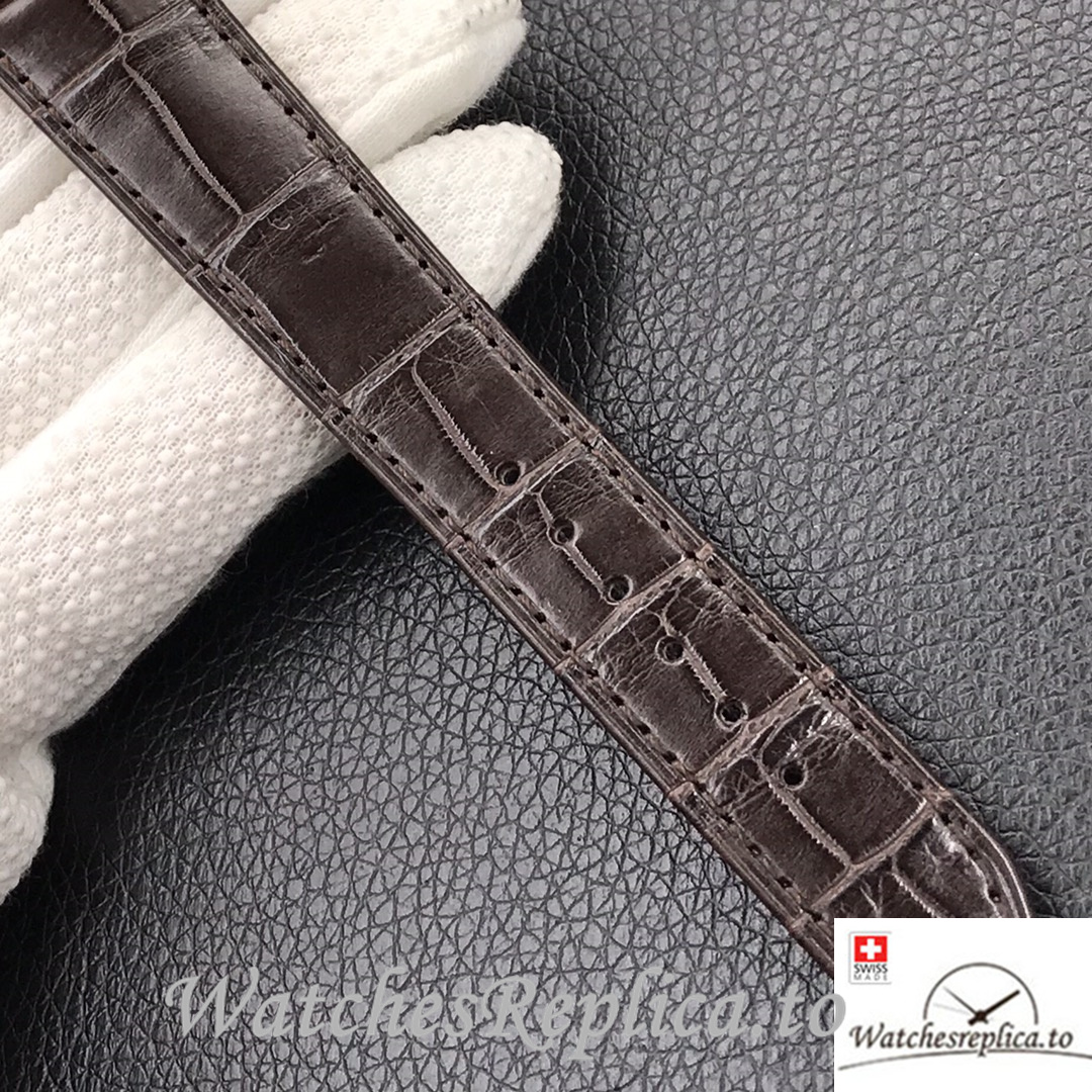 Swiss Rolex Cellini Replica Brown Leather strap 39MM Pink Dial - WatchesReplica.is