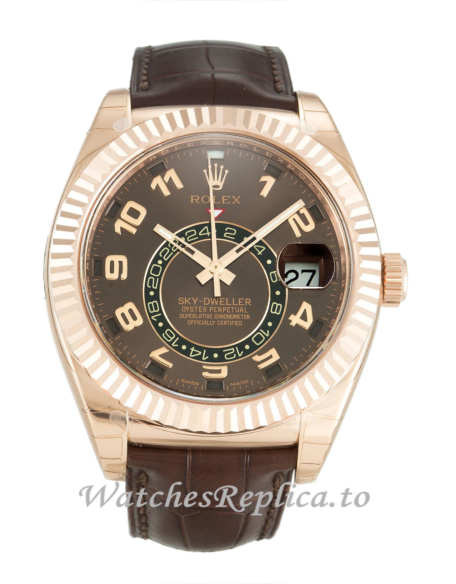 Rolex Sky Dweller Brown Dial 326135 - WatchesReplica.is