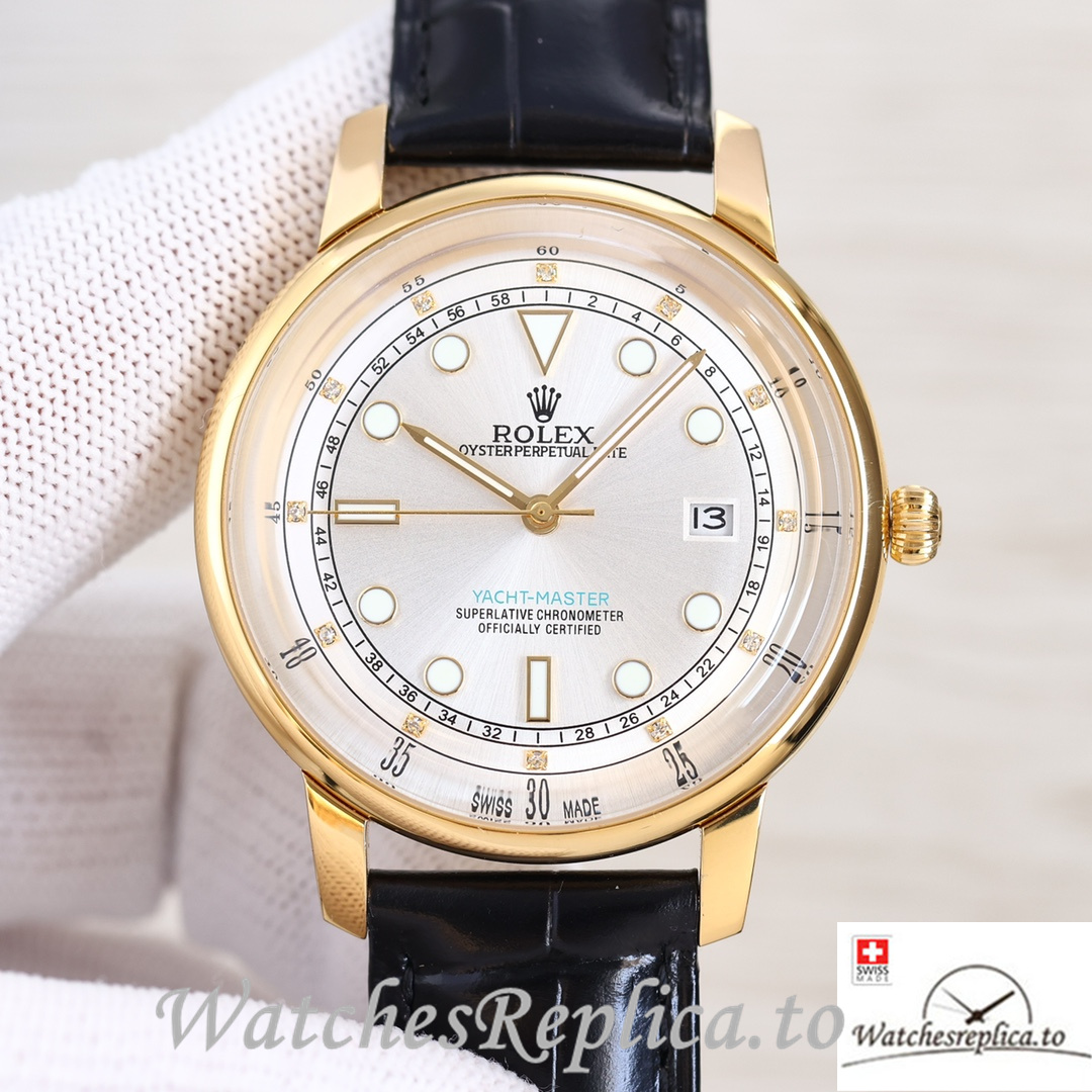 2022 Swiss Replica Rolex Yacht Master Gold Bezel M226570-0001 - WatchesReplica.is
