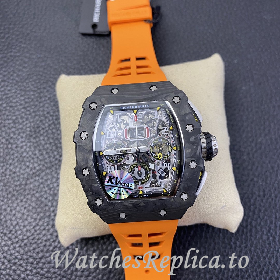 Richard Mille Replica RM-011 Rubber strap 50MM - WatchesReplica.is