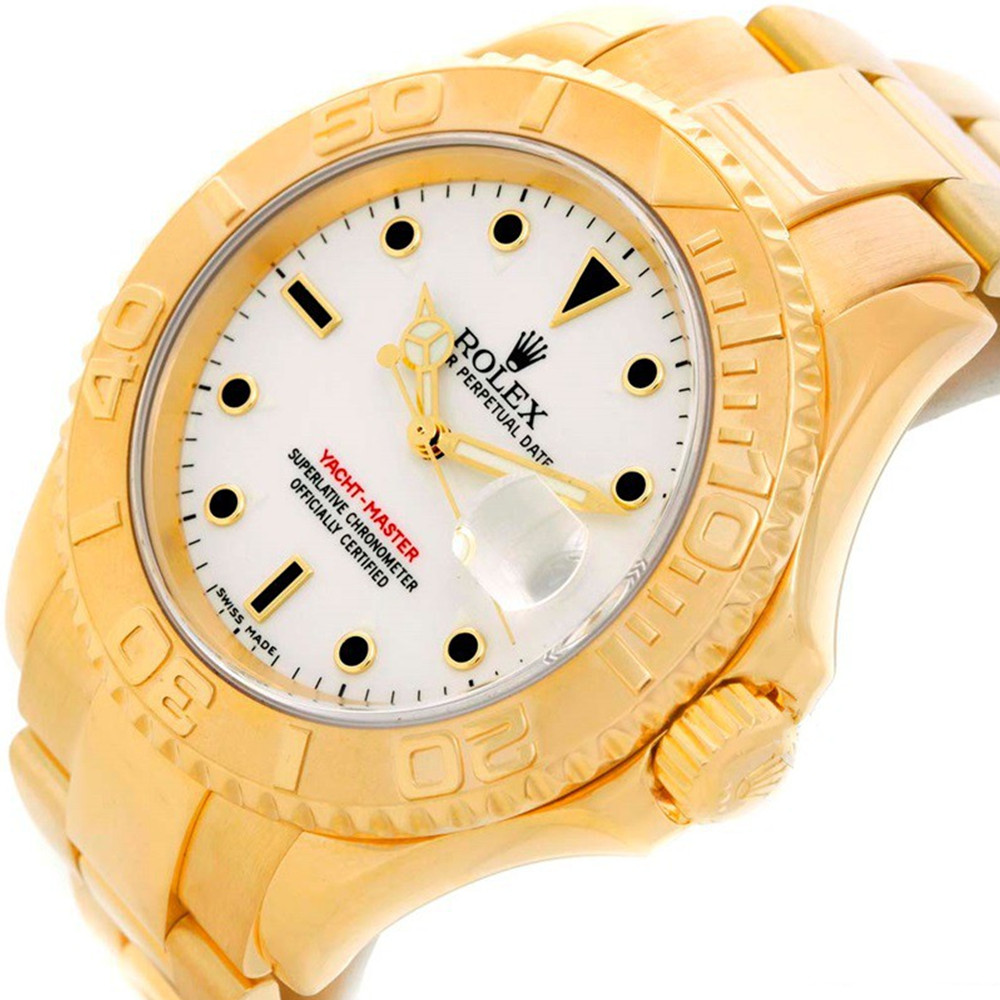 Rolex Yacht Master White Dial 16628 - WatchesReplica.is