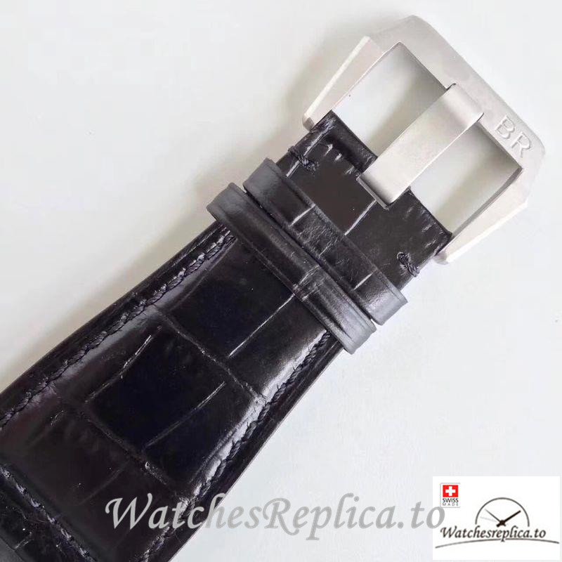 Swiss Bell & Ross Replica BR 01 001 Black Strap 46MM - WatchesReplica.is