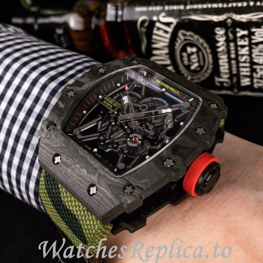 Richard Mille Replica RM35-01 Canvas strap 50MM - WatchesReplica.is