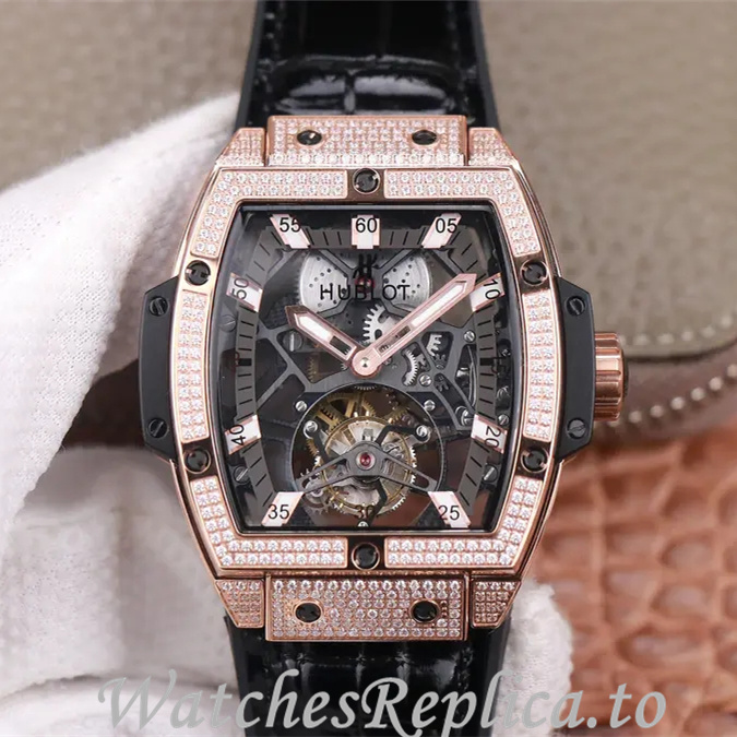 Hublot Replica MASTERPIECE Series Leather strap 45MM - WatchesReplica.is
