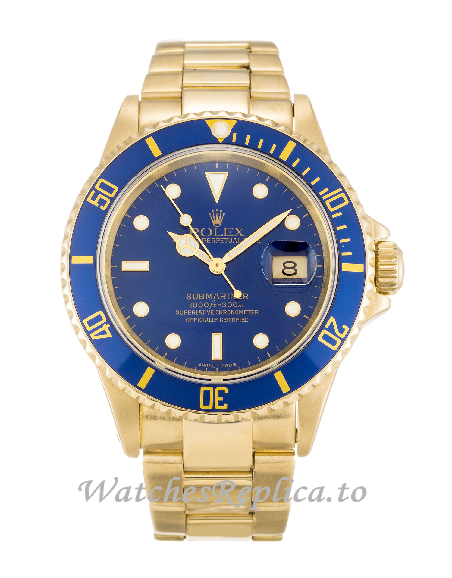 Rolex Submariner Blue Dial 16618 - WatchesReplica.is