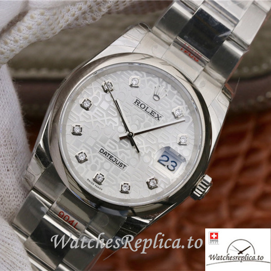 Swiss Rolex Datejust Replica 116200 Stainless steel strap 36MM - WatchesReplica.is