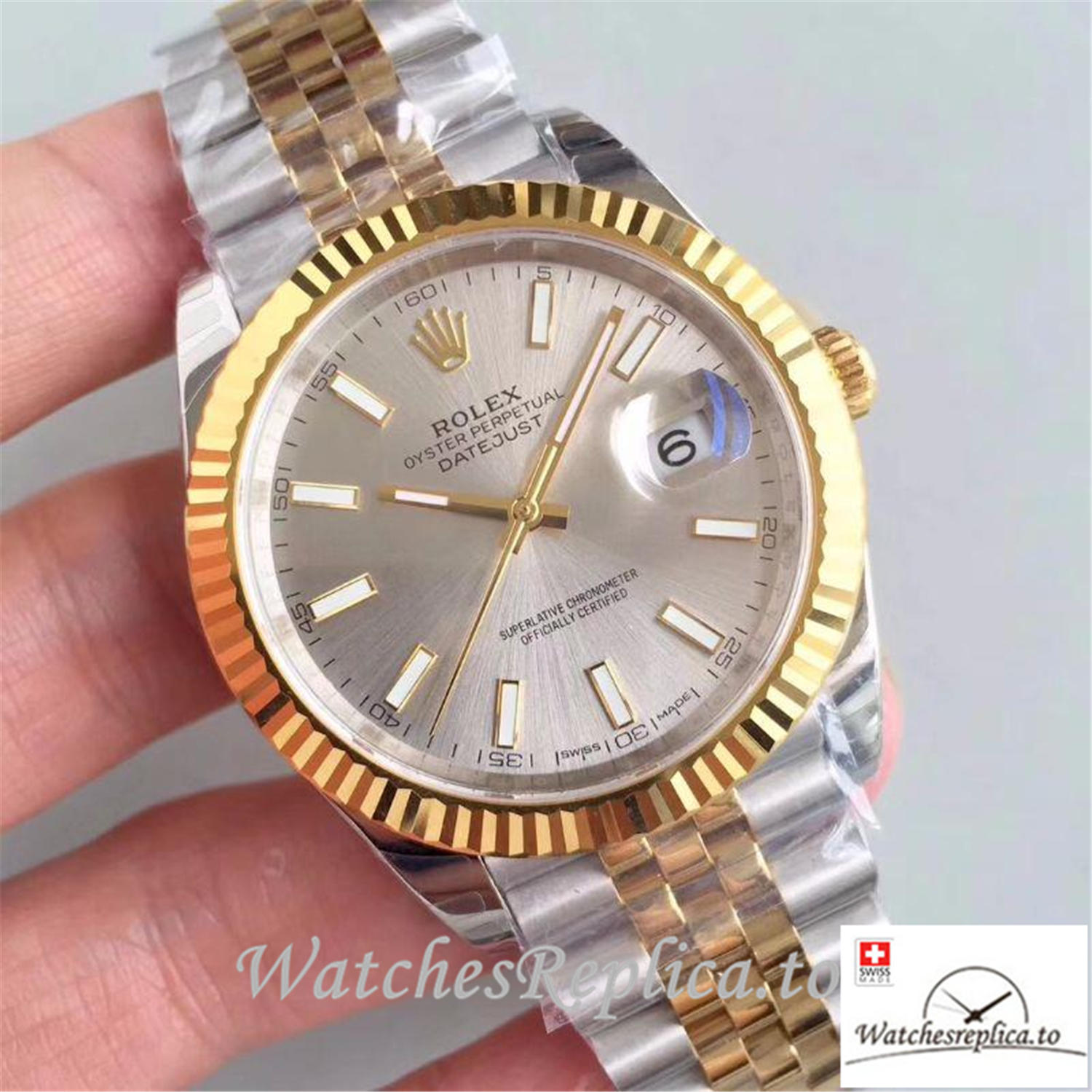 Swiss Rolex Datejust Replica M126333-0004 Silver Dial 41MM - WatchesReplica.is