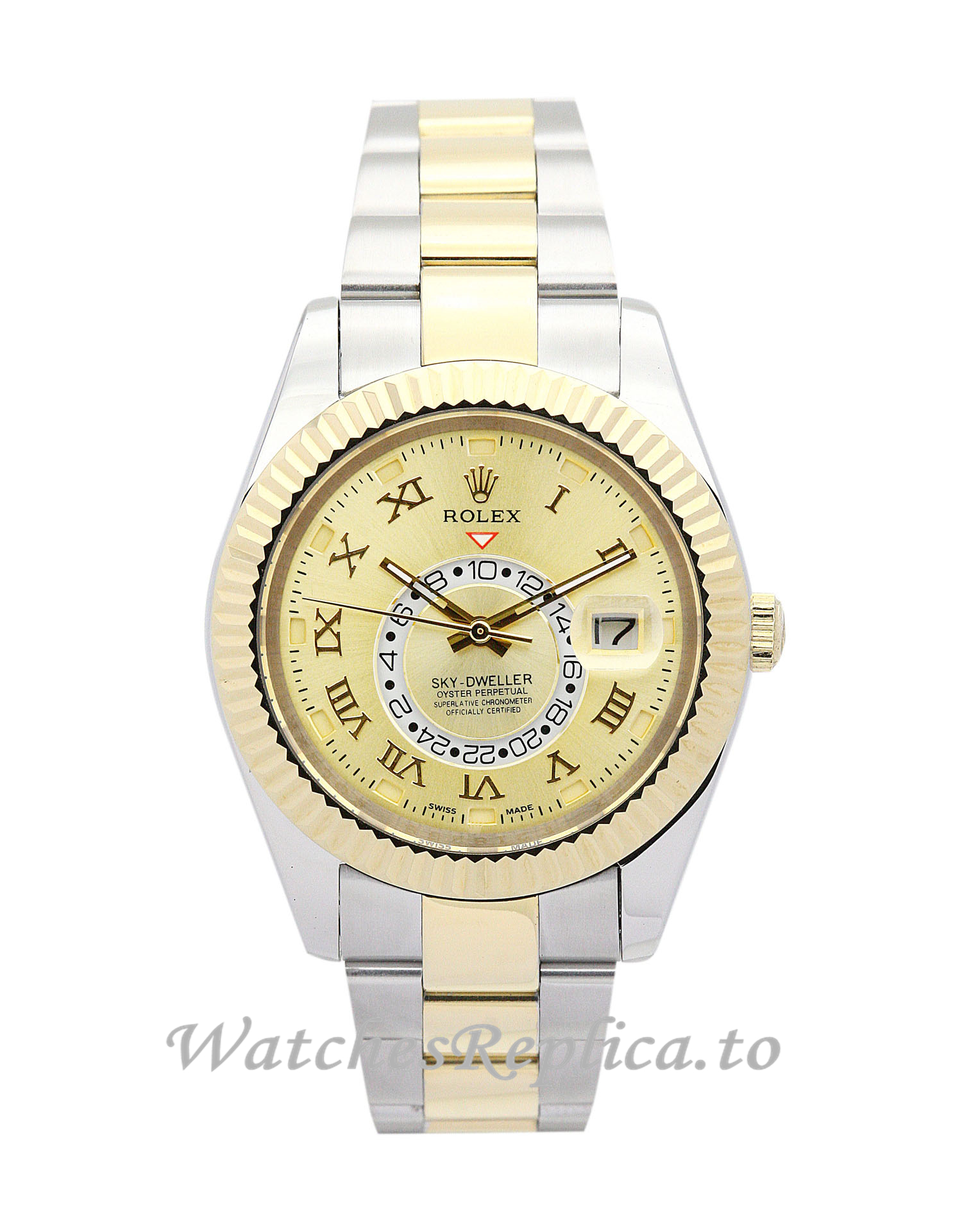 Rolex Sky Dweller Gold Dial 326938 - WatchesReplica.is