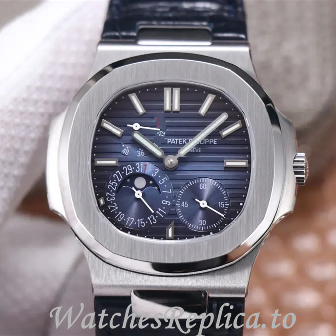 Patek Philippe Replica Nautilus 5712 Leather strap 40MM - WatchesReplica.is